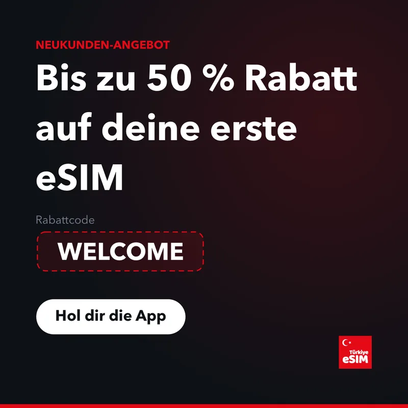 Turkey eSIM Promo-Code — bis zu 15 % Rabatt