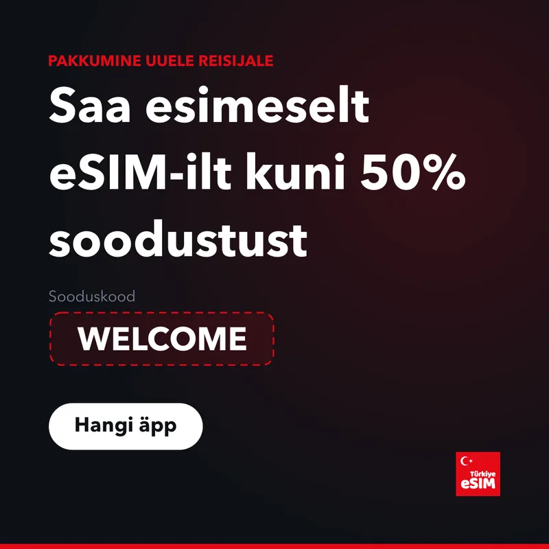 Turkey eSIM sooduskood — kuni 15% soodustust