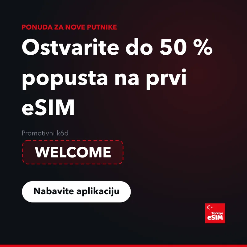 Turkey eSIM promo kod — do 15% popusta