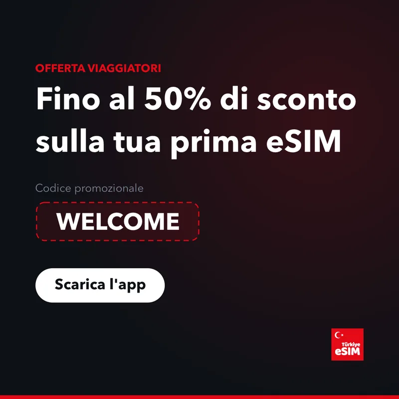 Codice promo Turkey eSIM — fino al 15% di sconto