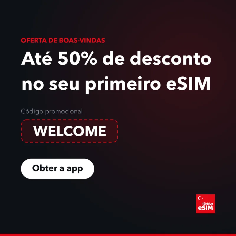 Código promo Turkey eSIM — até 15% de desconto