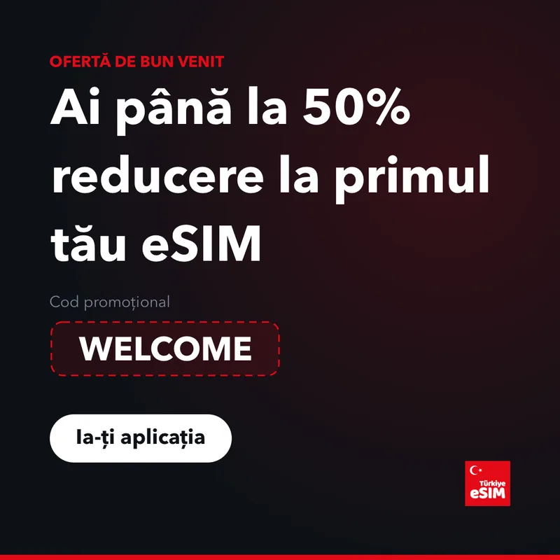 Cod promoțional Turkey eSIM — până la 15% reducere