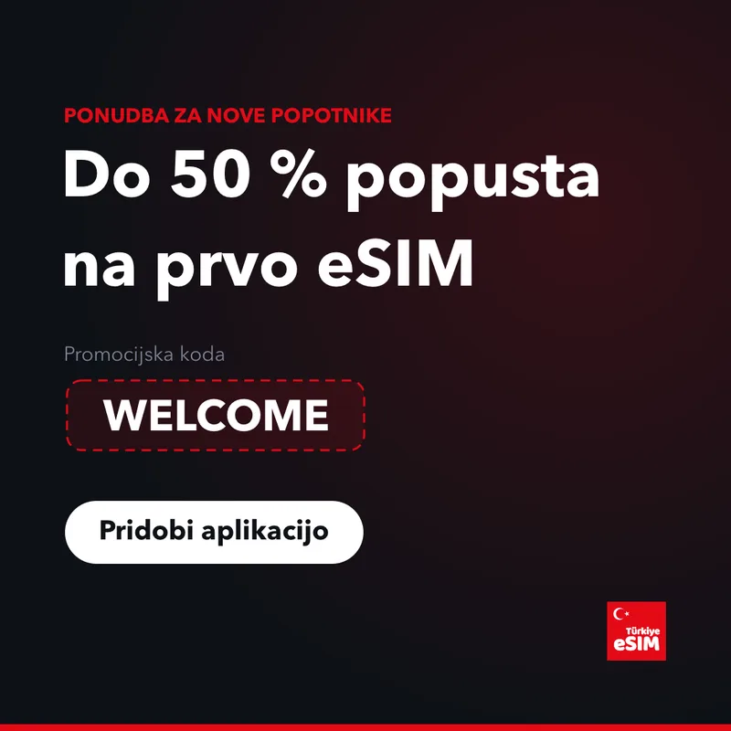 Promocijska koda Turkey eSIM — do 15% popusta