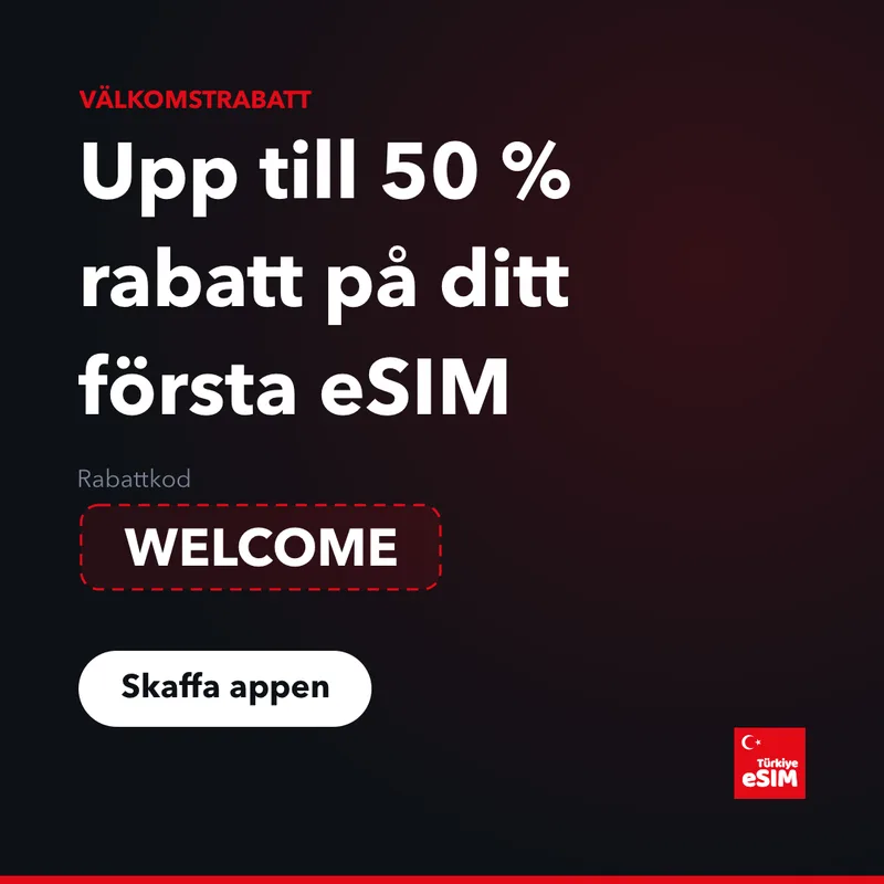 Turkey eSIM kampanjkod — upp till 15 % rabatt