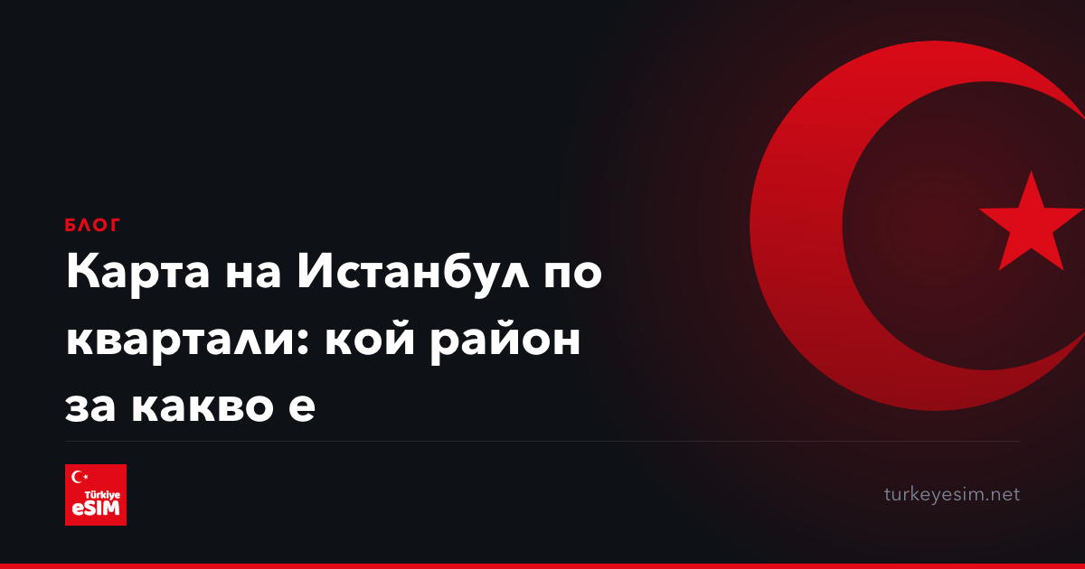 Карта на Истанбул по квартали: кой район за какво е