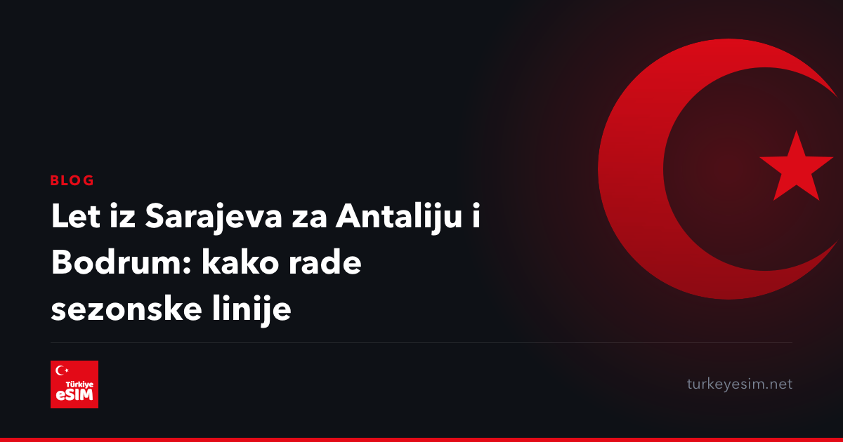 Let iz Sarajeva za Antaliju i Bodrum: kako rade sezonske linije