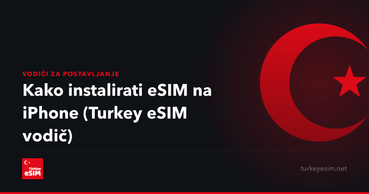 Kako instalirati eSIM na iPhone (Turkey eSIM vodič)
