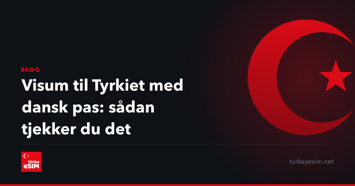 Visum til Tyrkiet med dansk pas: sådan tjekker du det