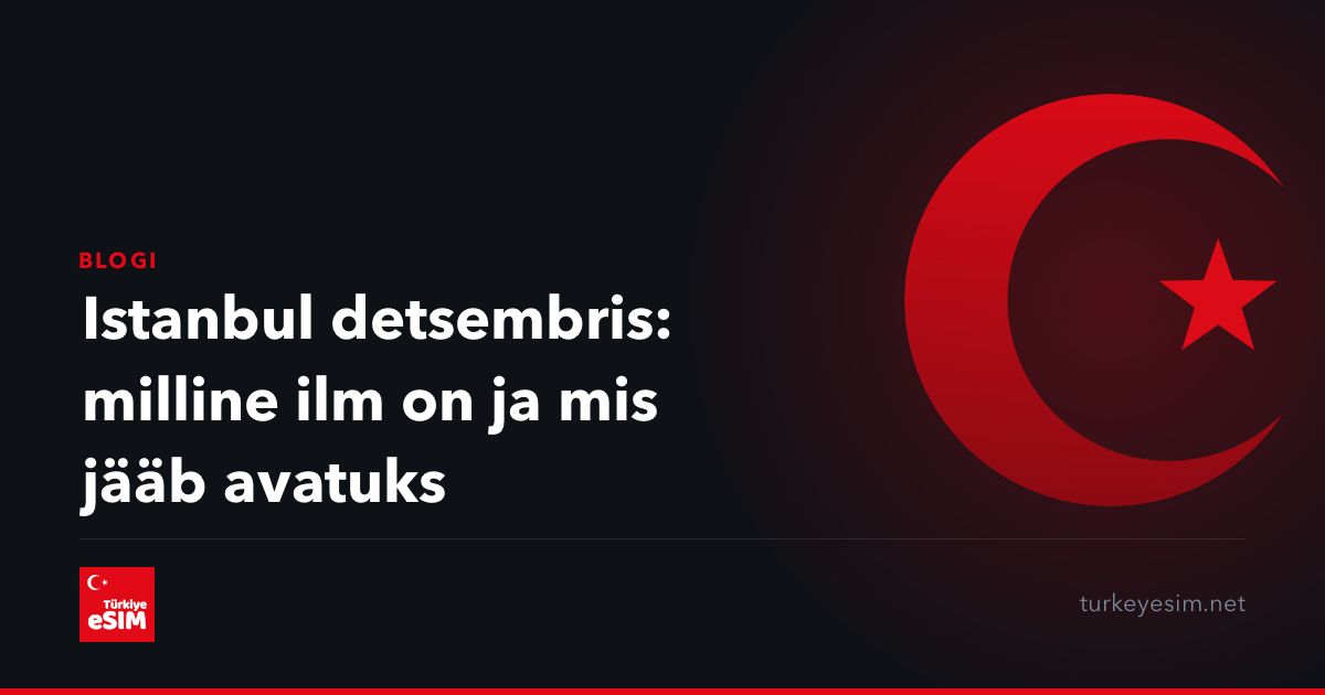 Istanbul detsembris: milline ilm on ja mis jääb avatuks