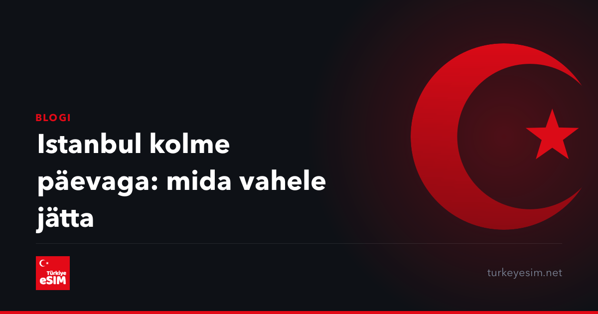 Istanbul kolme päevaga: mida vahele jätta