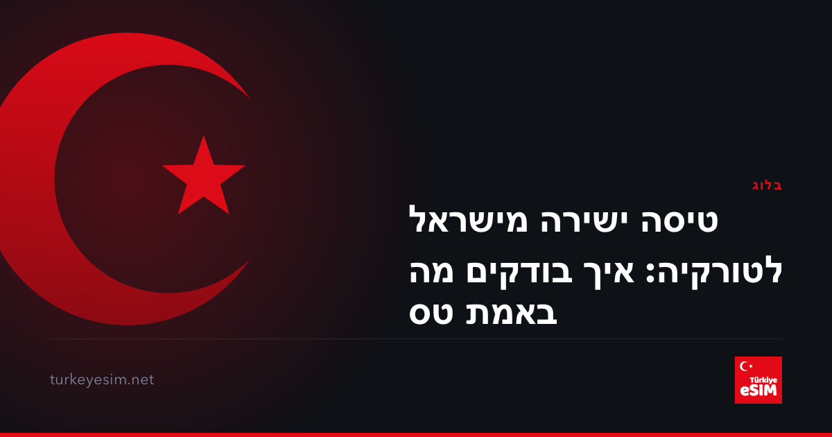 טיסה ישירה מישראל לטורקיה: איך בודקים מה באמת טס