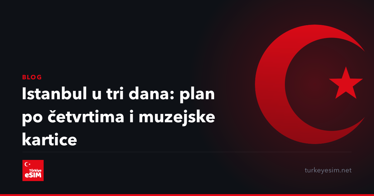 Istanbul u tri dana: plan po četvrtima i muzejske kartice