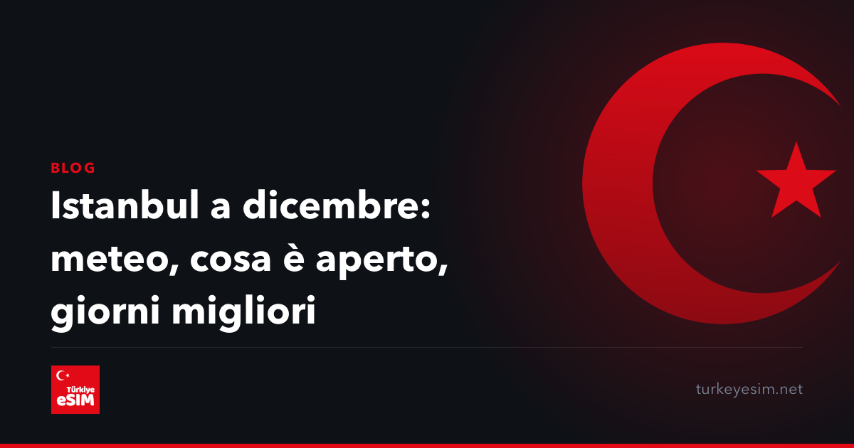 Istanbul a dicembre: meteo, cosa è aperto, giorni migliori