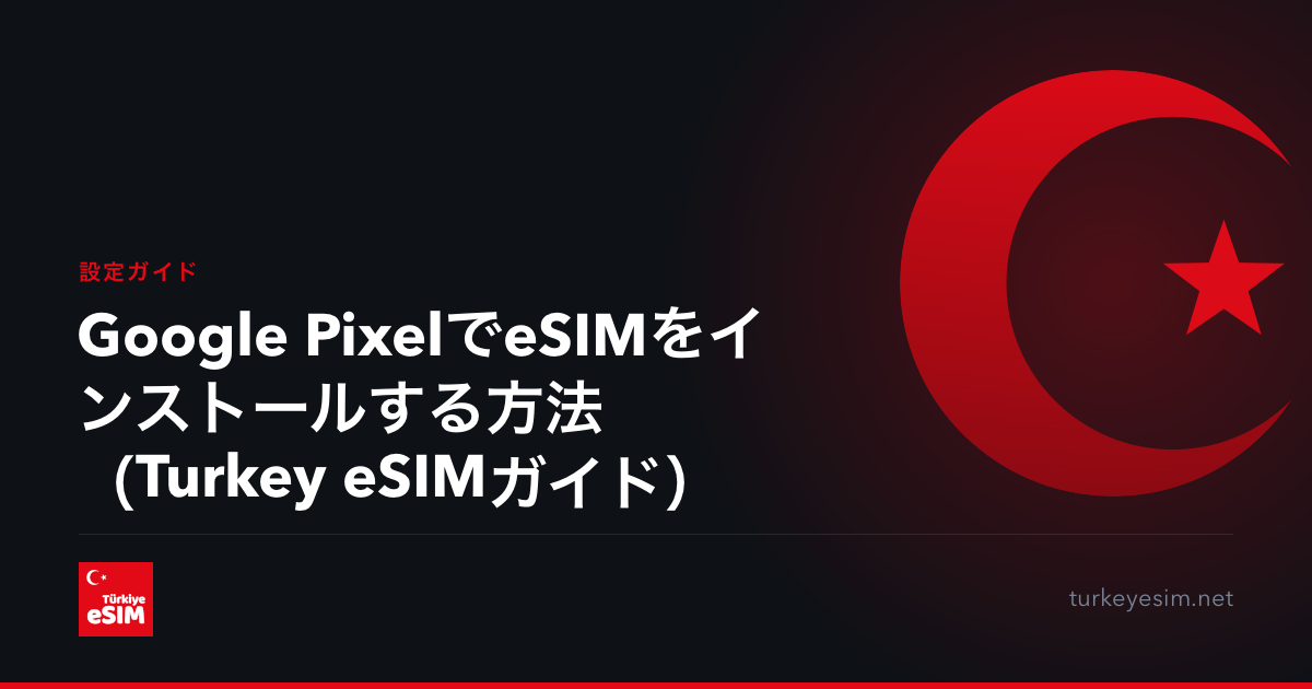 Google PixelでeSIMをインストールする方法（Turkey eSIMガイド）