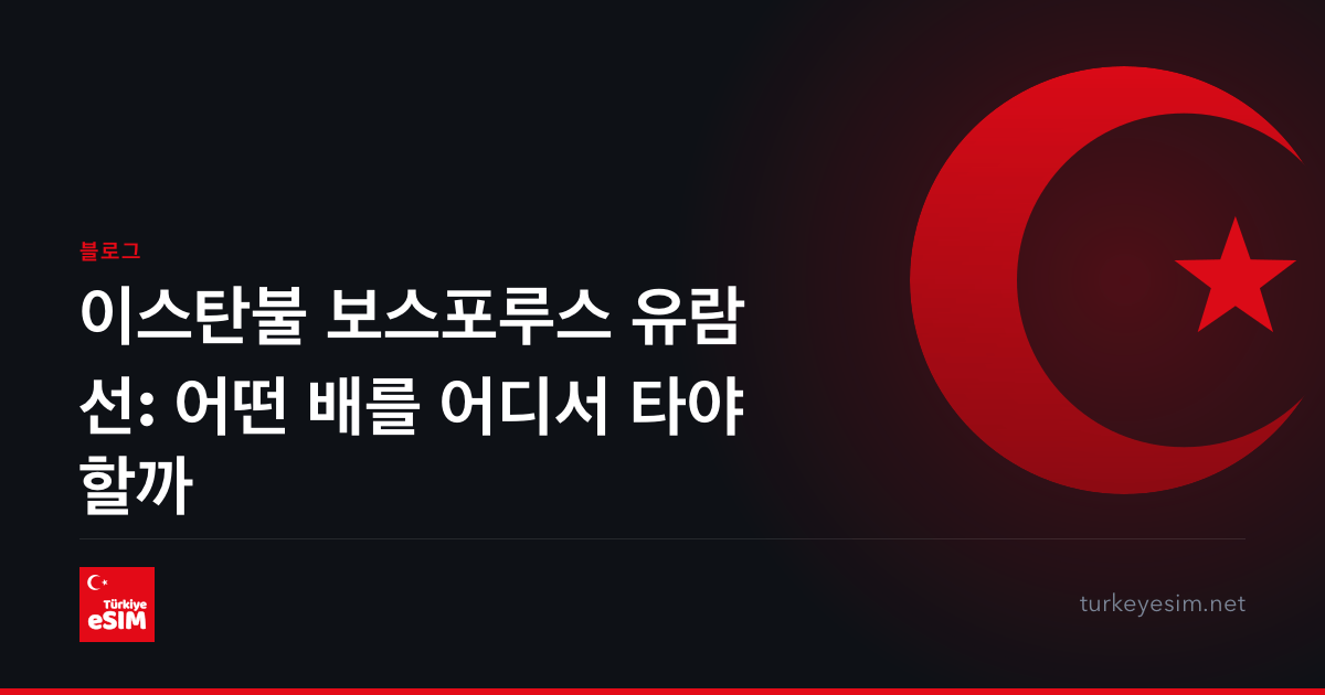 이스탄불 보스포루스 유람선: 어떤 배를 어디서 타야 할까