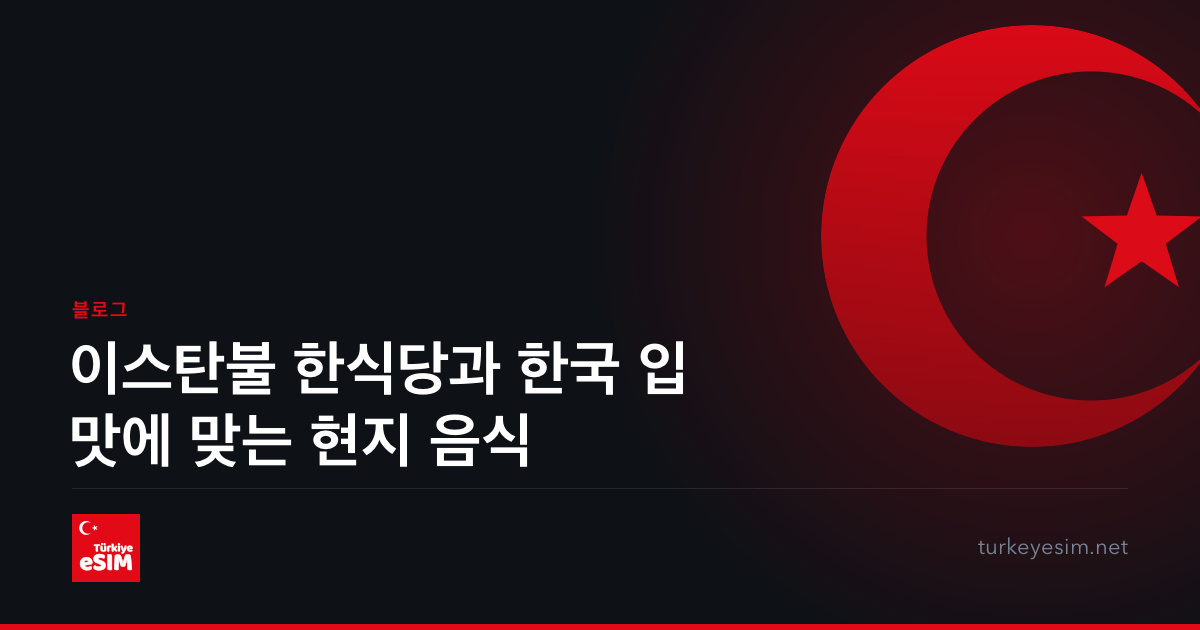 이스탄불 한식당과 한국 입맛에 맞는 현지 음식