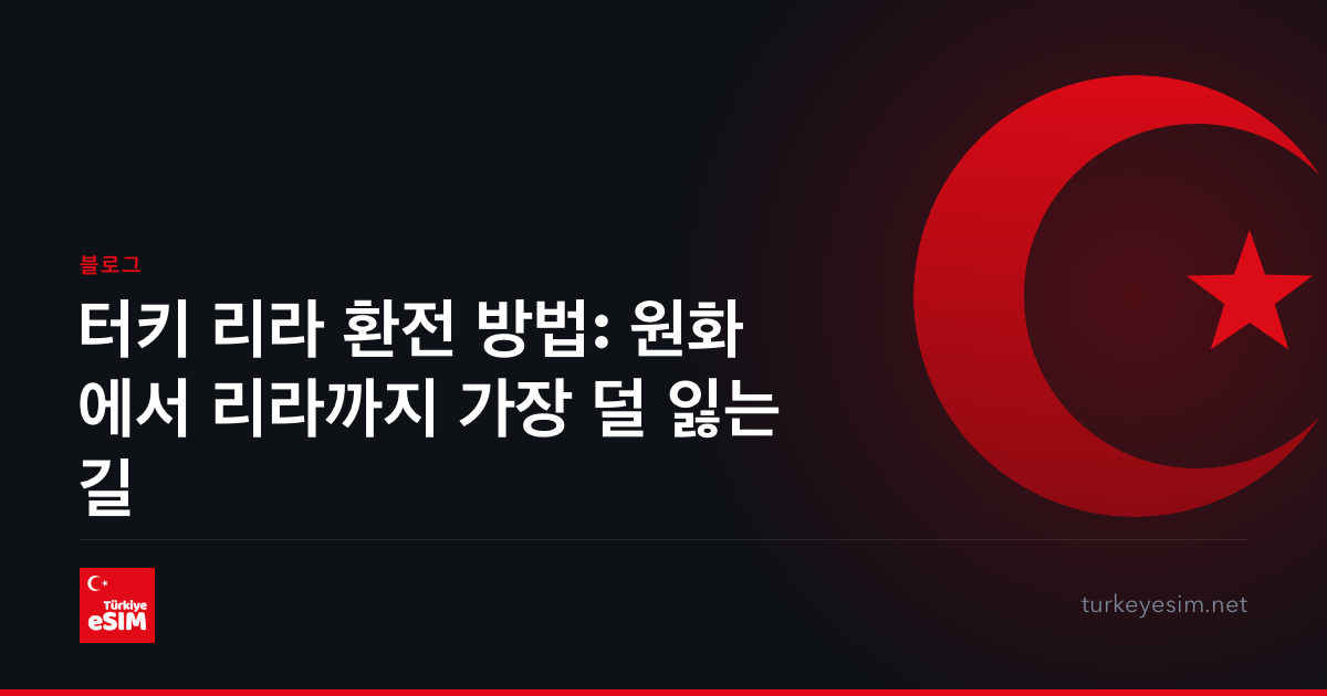 터키 리라 환전 방법: 원화에서 리라까지 가장 덜 잃는 길