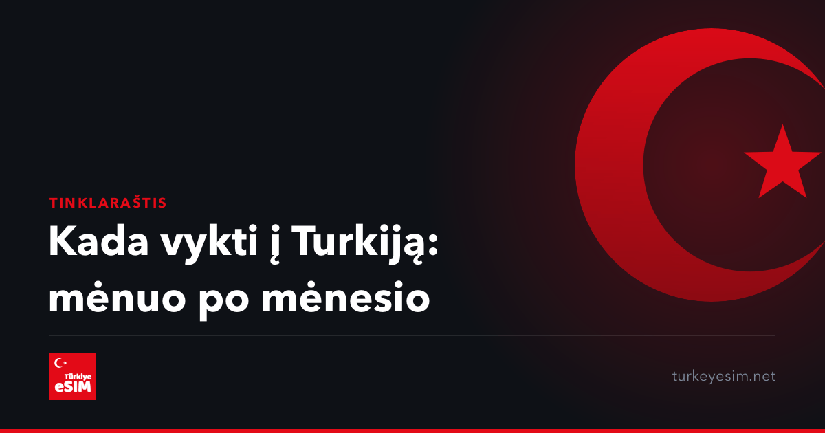 Kada vykti į Turkiją: mėnuo po mėnesio