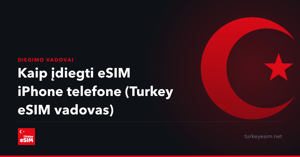 Kaip įdiegti eSIM iPhone telefone (Turkey eSIM vadovas)