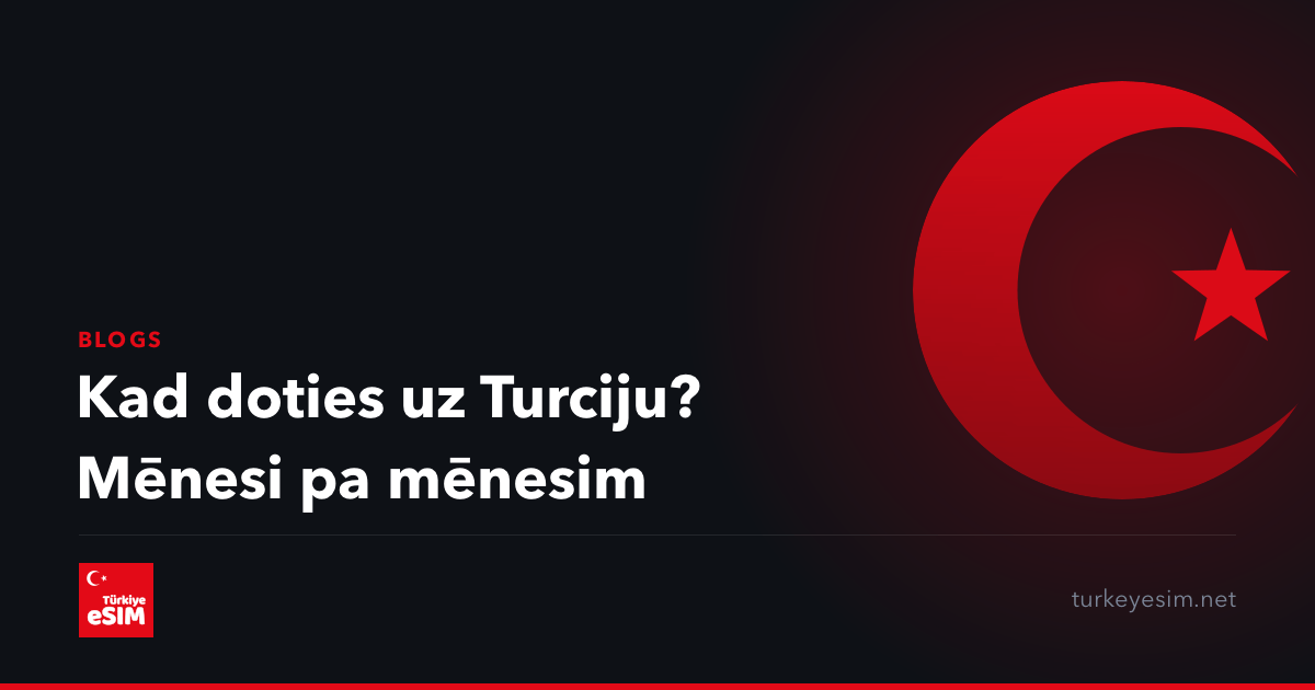 Kad doties uz Turciju? Mēnesi pa mēnesim