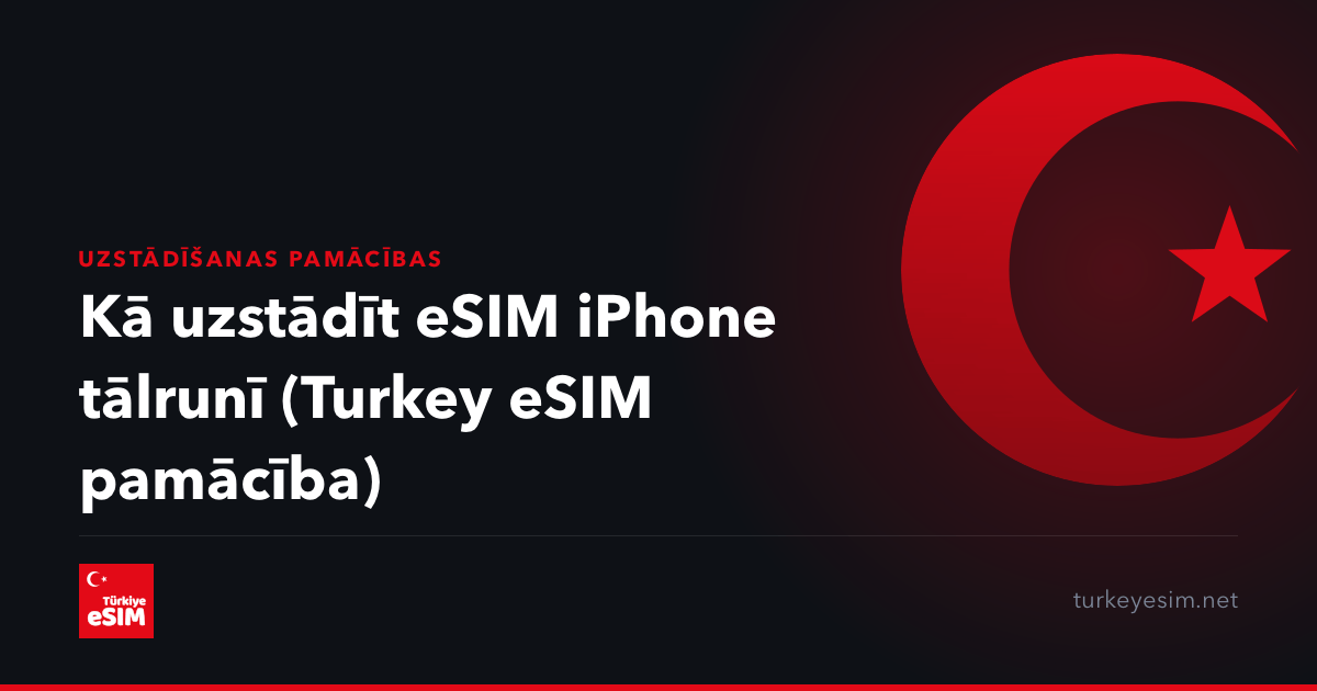 Kā uzstādīt eSIM iPhone tālrunī (Turkey eSIM pamācība)