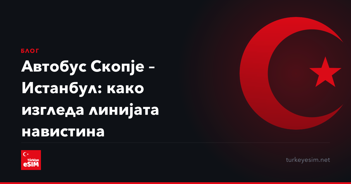 Автобус Скопје – Истанбул: како изгледа линијата навистина