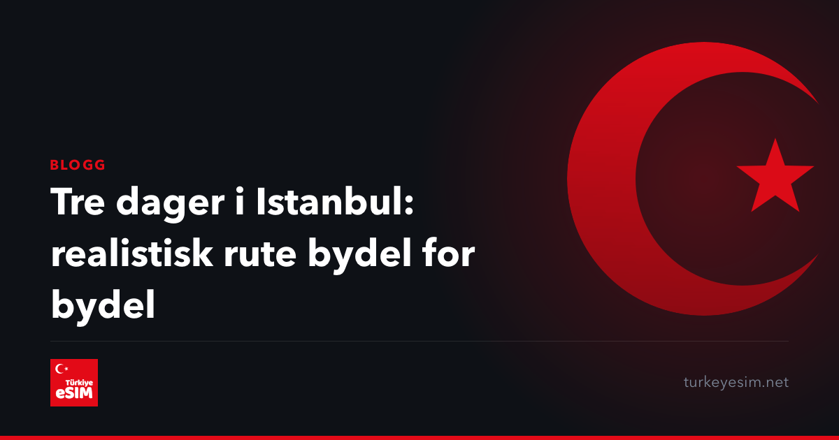 Tre dager i Istanbul: realistisk rute bydel for bydel