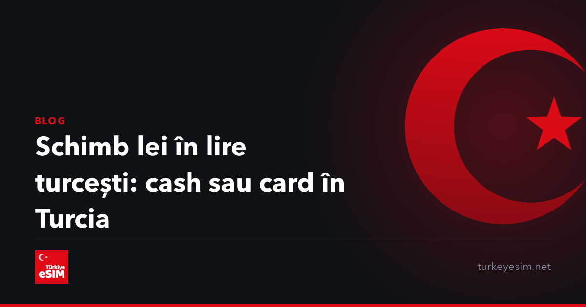 Schimb lei în lire turcești: cash sau card în Turcia