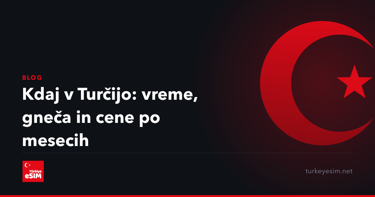 Kdaj v Turčijo: vreme, gneča in cene po mesecih