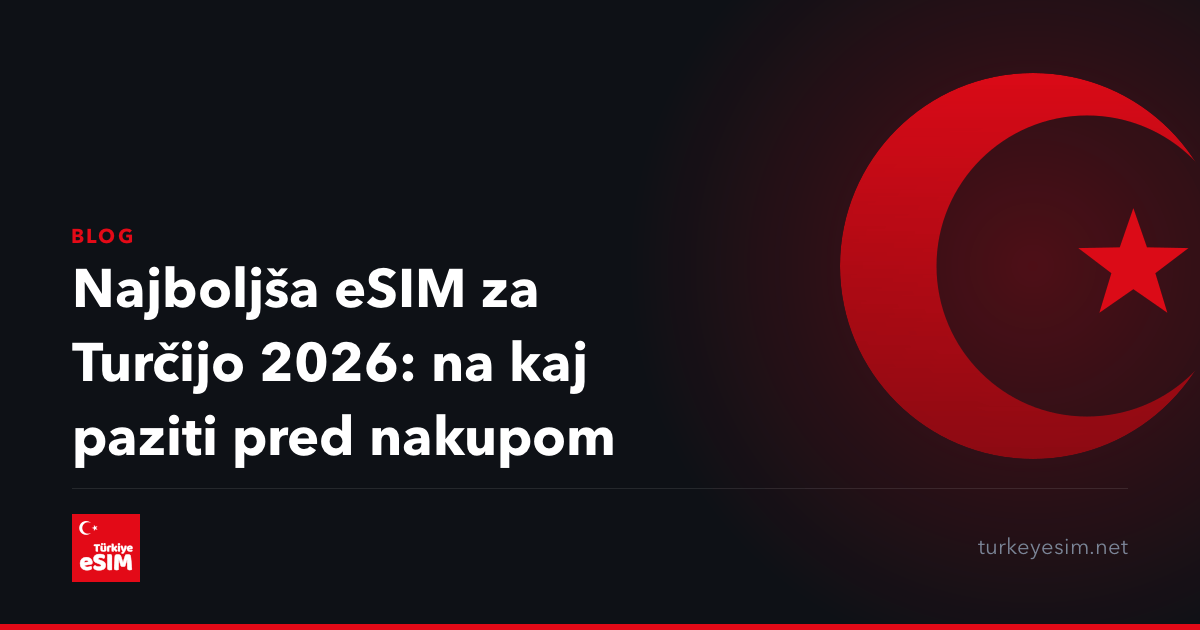 Najboljša eSIM za Turčijo 2026: na kaj paziti pred nakupom