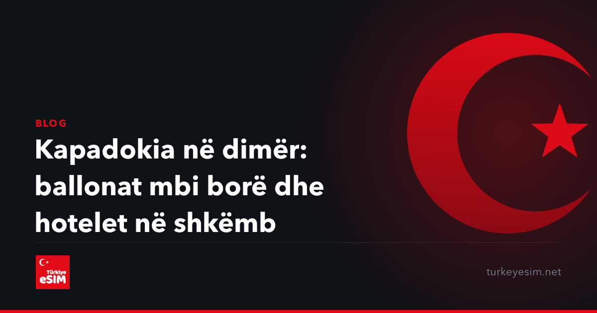Kapadokia në dimër: ballonat mbi borë dhe hotelet në shkëmb