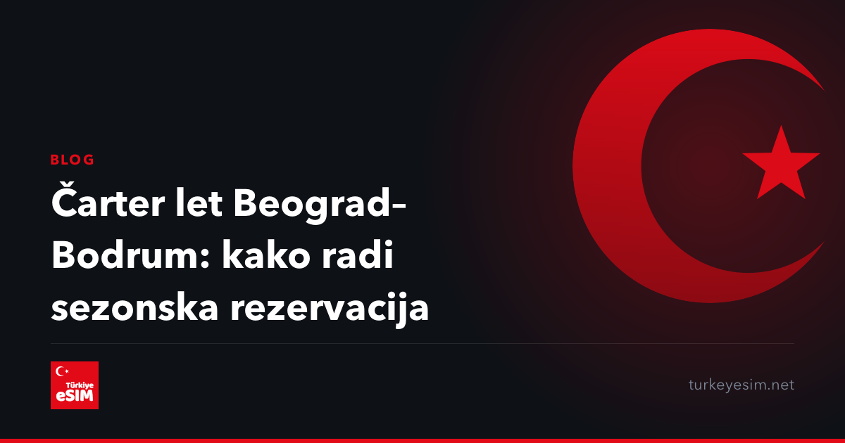 Čarter let Beograd–Bodrum: kako radi sezonska rezervacija