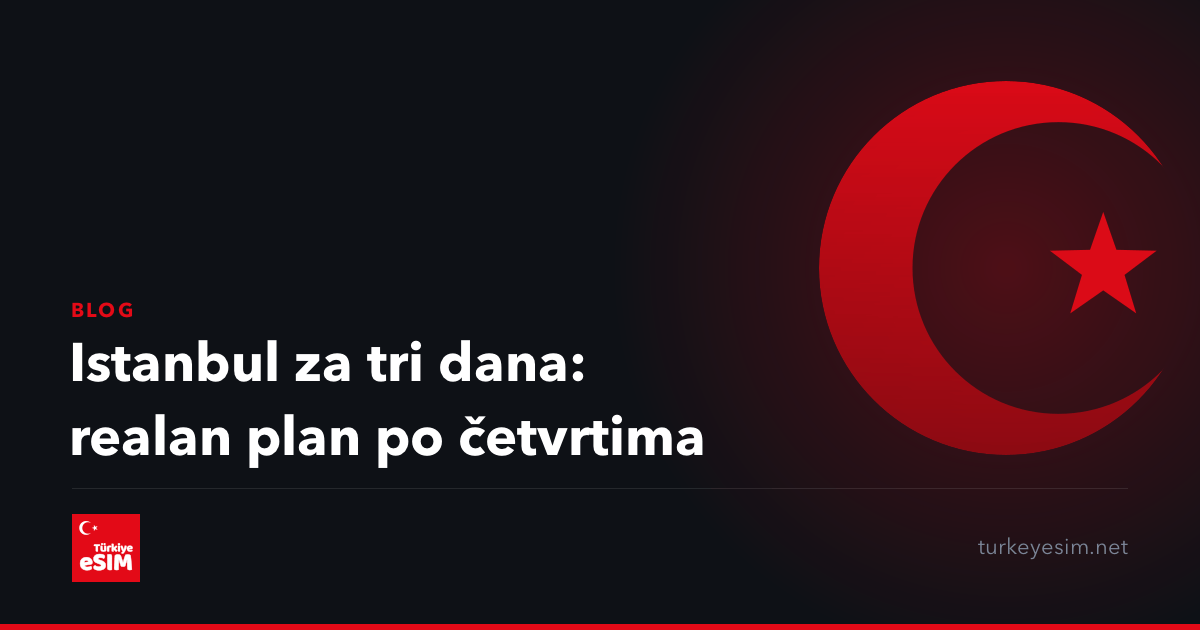 Istanbul za tri dana: realan plan po četvrtima