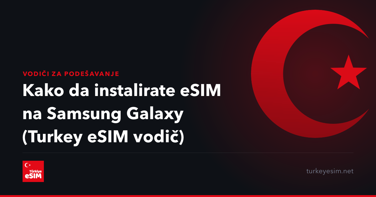 Kako da instalirate eSIM na Samsung Galaxy (Turkey eSIM vodič)