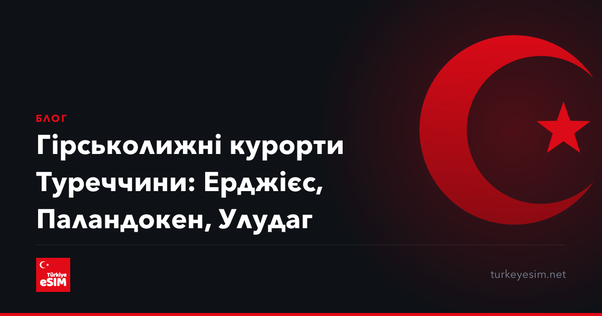 Гірськолижні курорти Туреччини: Ерджієс, Паландокен, Улудаг