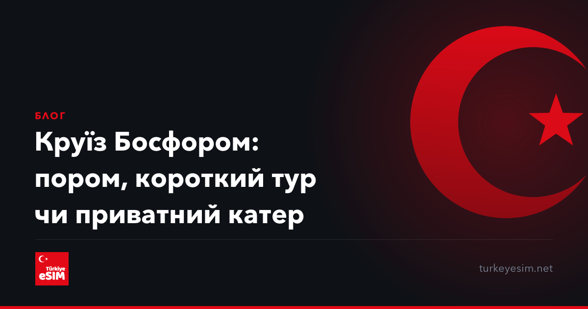 Круїз Босфором: пором, короткий тур чи приватний катер