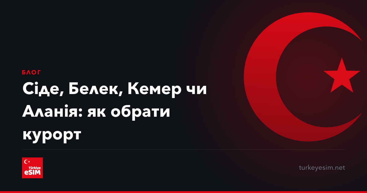 Сіде, Белек, Кемер чи Аланія: як обрати курорт