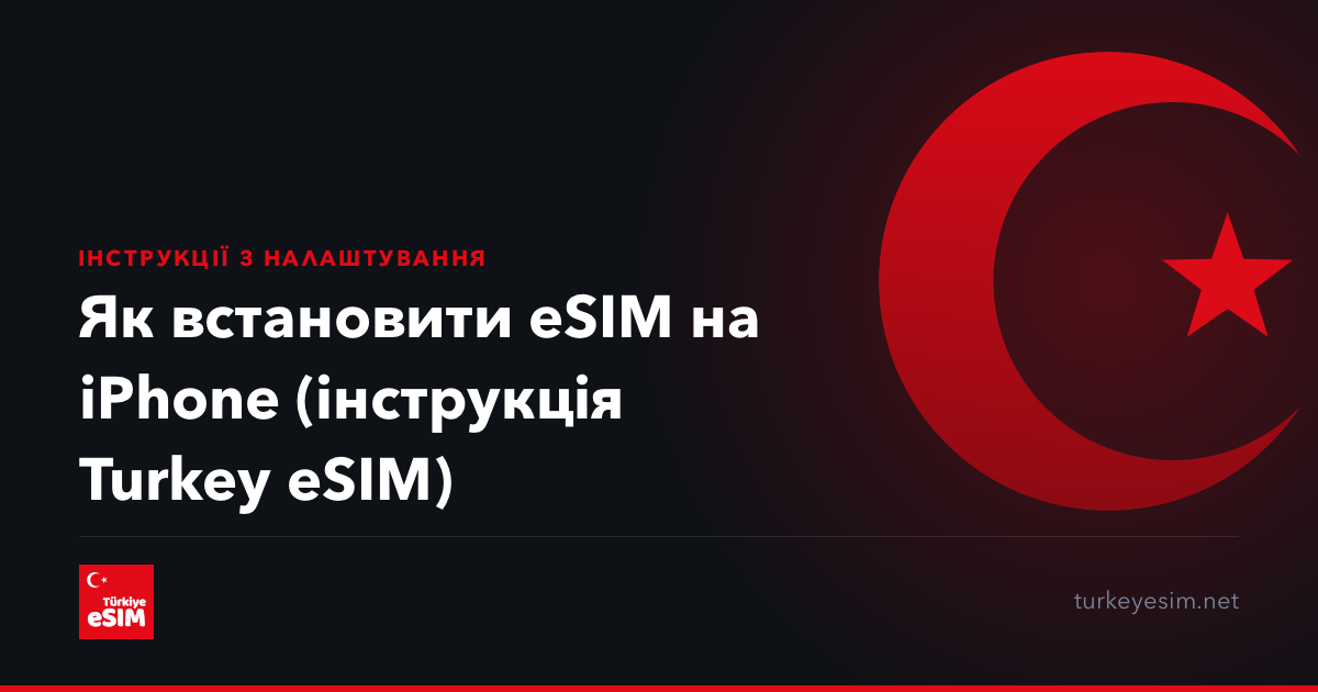 Як встановити eSIM на iPhone (інструкція Turkey eSIM)