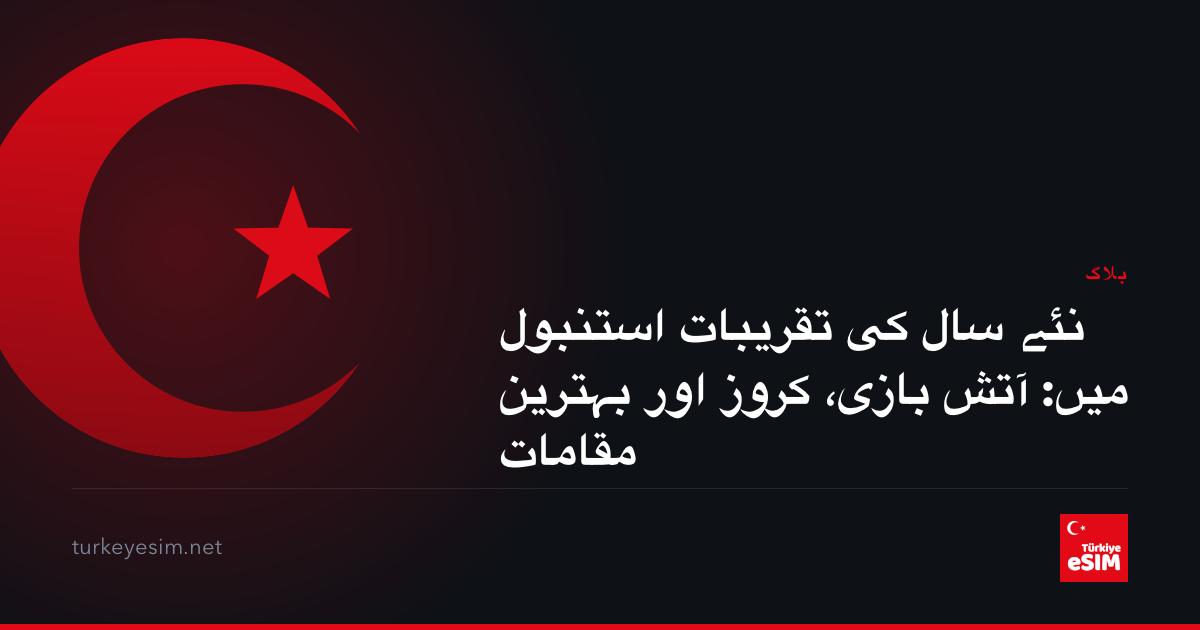نئے سال کی تقریبات استنبول میں: آتش بازی، کروز اور بہترین مقامات