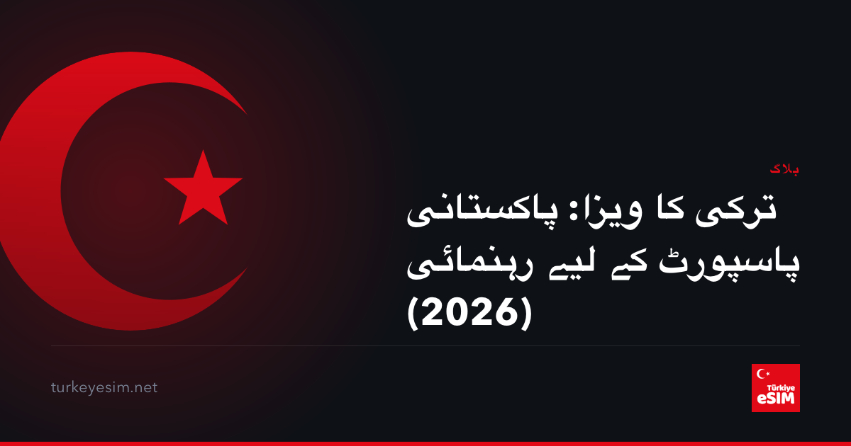 ترکی کا ویزا: پاکستانی پاسپورٹ کے لیے رہنمائی (2026)