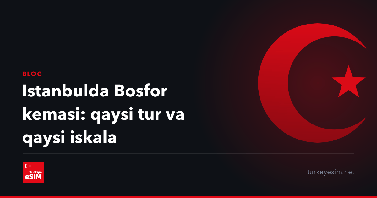 Istanbulda Bosfor kemasi: qaysi tur va qaysi iskala
